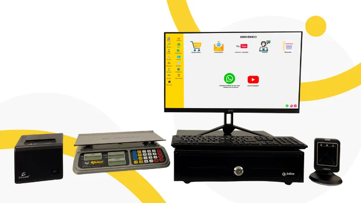 Kit de punto de venta utilizado en una papelería con el software punto de venta SIFO