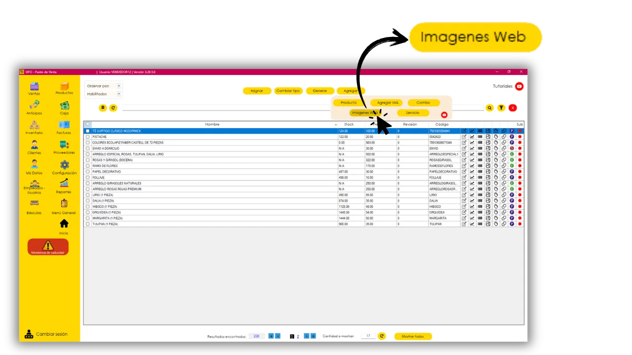 Acceso a Imágenes Web desde Productos