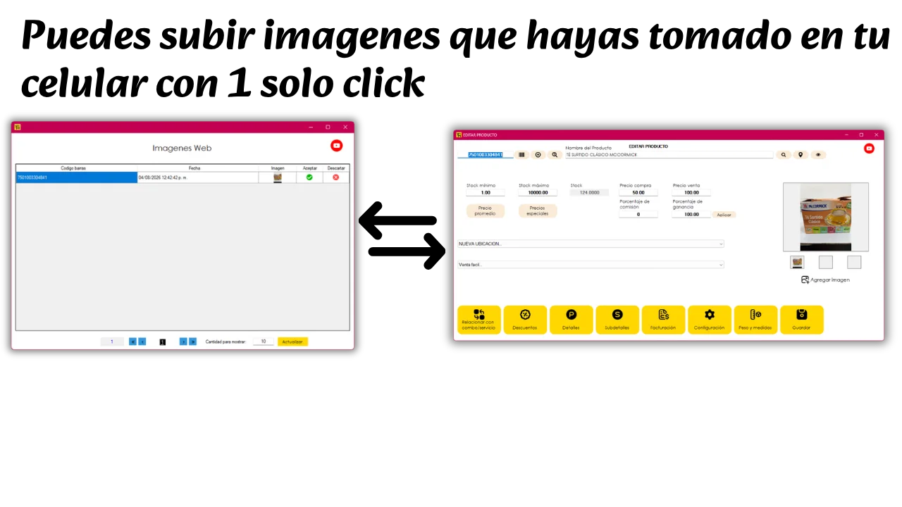 Aceptar imagen web y verla reflejada en el producto