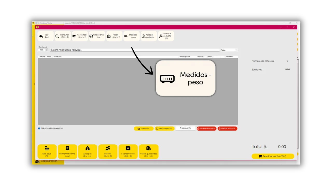 Configuración de productos por medida en SIFO