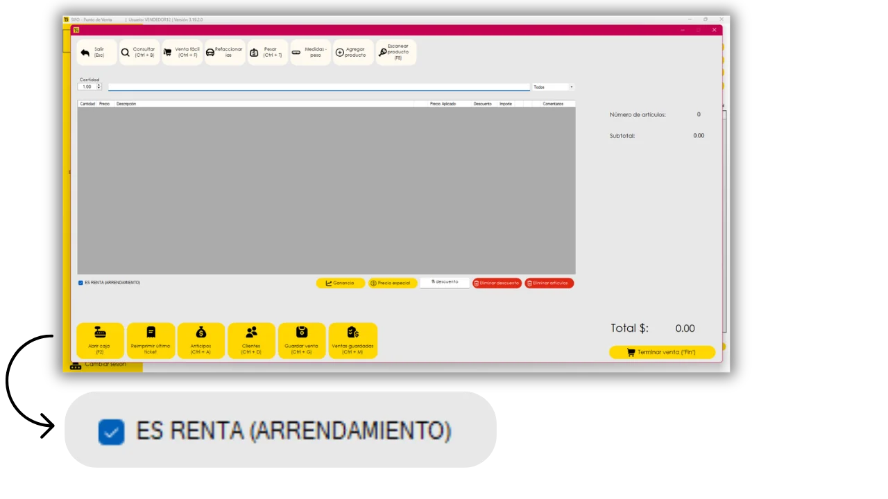 Renta o arrendamiento