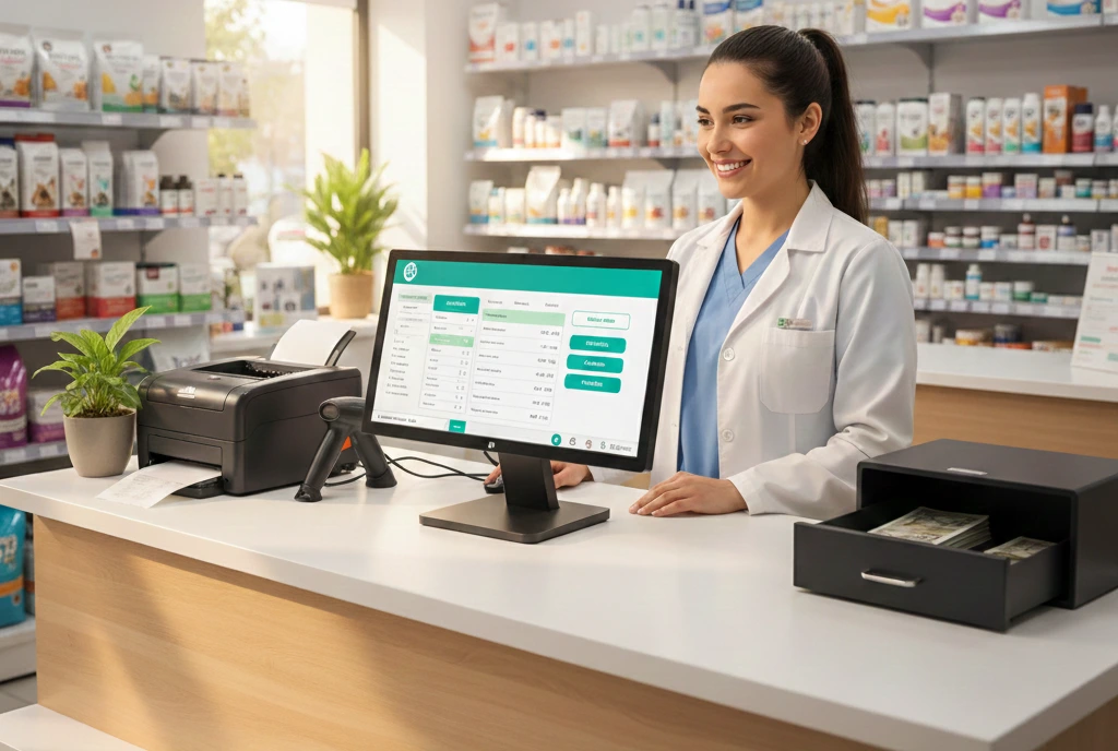 imagen de una tienda de dulces que usa el punto de venta